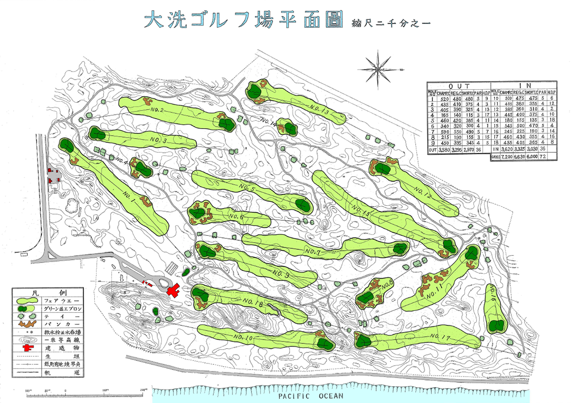 開場当時のコースレイアウト原図